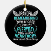 Mein Großvater erinnert sich leicht Vermisst, du b Keramik Ornament (Hinten)