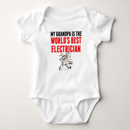 Mein Großvater ist der beste Elektriker der Welt Baby Strampler (Vorderseite)