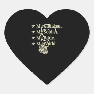 Mein Großvater, mein Soldat Helden, der Militärg Herz-Aufkleber