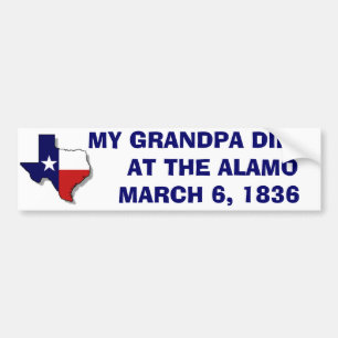 MEIN GROSSVATER STARB IM ALAMO - 1836 AUTOAUFKLEBER