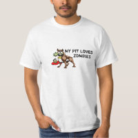 Mein Gruben-Stier-Liebe-Zombie-T-Shirt - lustiger