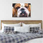 Mein Grumpy Hund ist Sprichwort Bulldog !!! Leinwanddruck (Insitu (Schlafzimmer))