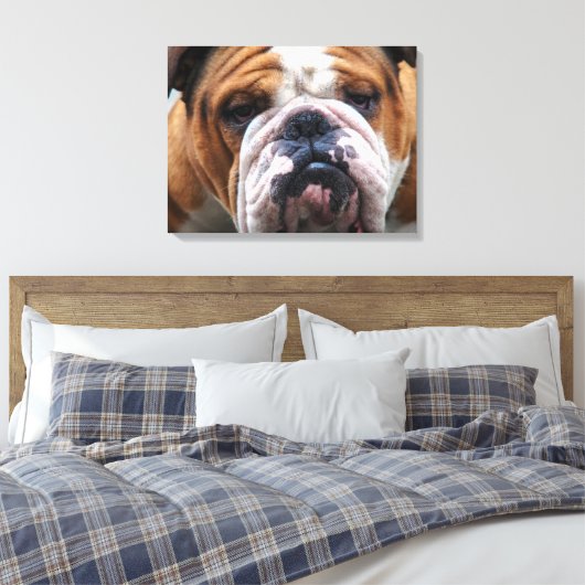 Mein Grumpy Hund ist Sprichwort Bulldog !!! Leinwanddruck (Insitu (Schlafzimmer))