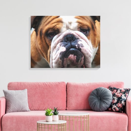 Mein Grumpy Hund ist Sprichwort Bulldog !!! Leinwanddruck (Insitu (Wohnzimmer))