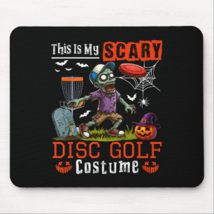 Mein gruseliger Disc-Golf-Kostüm-Horror-Halloween- Mousepad