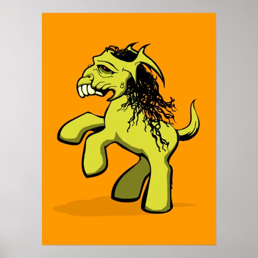 Mein gruseliger Pony (gelb) Poster (Vorne)