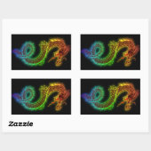 Mein Guard Dog ist ein Drache Rechteckiger Aufkleber (Blatt)