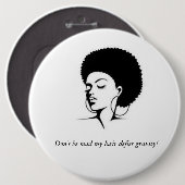 Mein Haar fordert Schwerkraftknopf heraus Button (Vorne & Hinten)