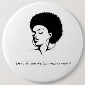 Mein Haar fordert Schwerkraftknopf heraus Button