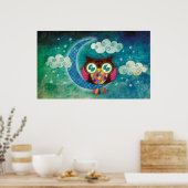 Mein halbmondförmiges Owl Poster (Küche)
