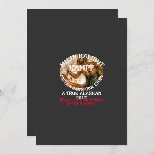 Mein Halibut Kampf a true Alaskan Tale Einladung (Vorne/Hinten)