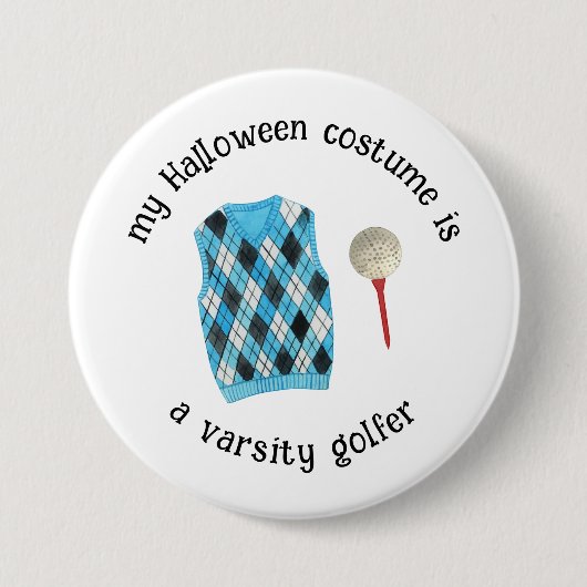 Mein Halloween-Kostüm ist ein abwechslungsreicher Button (Vorderseite)
