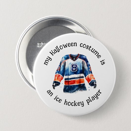 Mein Halloween-Kostüm ist ein Hockeyspieler, Funny Button (Vorne & Hinten)