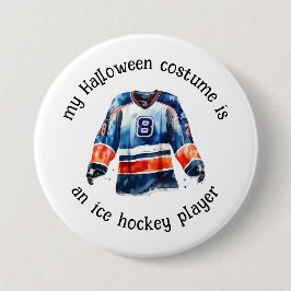 Mein Halloween-Kostüm ist ein Hockeyspieler, Funny Button