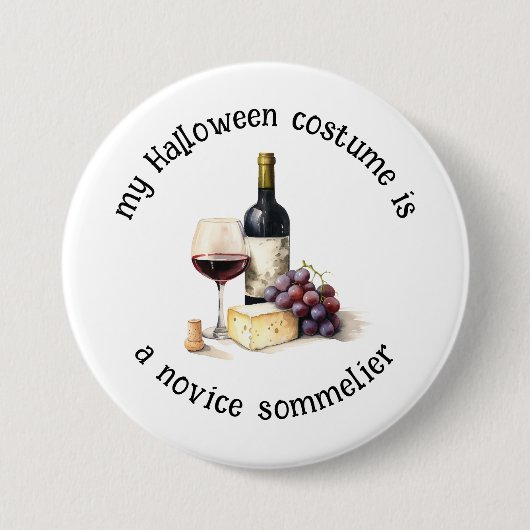 Mein Halloween-Kostüm ist ein Novice Sommelier, ei Button (Vorderseite)