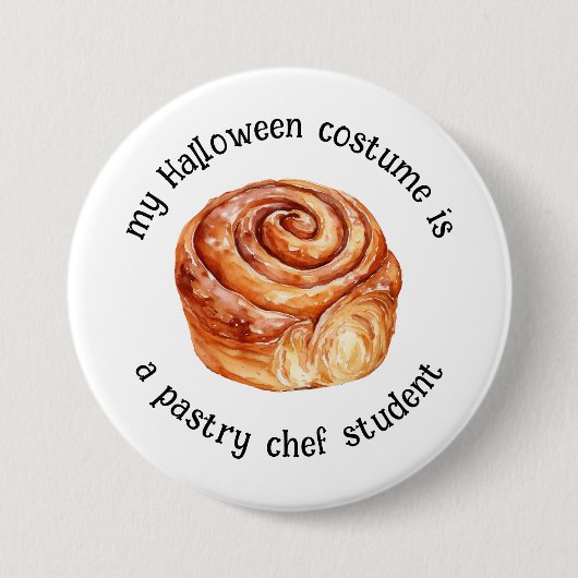 Mein Halloween-Kostüm ist Konditorlehrer Button (Vorderseite)