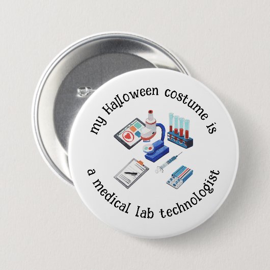 Mein Halloween-Kostüm ist Medizinischer Labrador-T Button (Vorne & Hinten)