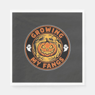 Mein Halloween-Kürbis-Geister-Design mit wachsende Serviette