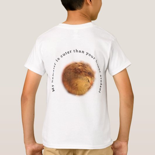mein Hamster ist niedlicher als Ihr Ehrenstudent T-Shirt (Rückseite)