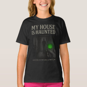 Mein Haus ist Spuk Jugendlicher-T - Shirt (Schwarz