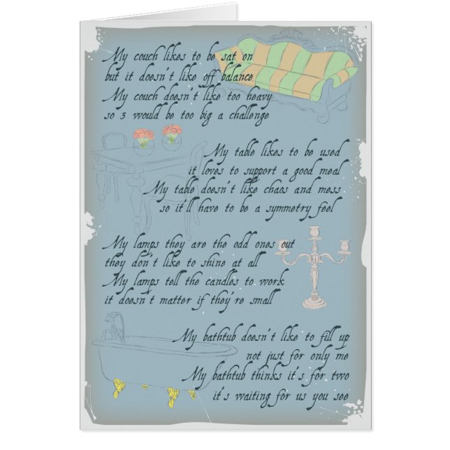 Mein Haus ist wie mein Herz - Blau (Vorne)