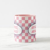 "Mein Haus, meine Regeln!" Hintergrund Zweifarbige Tasse (Mittel)