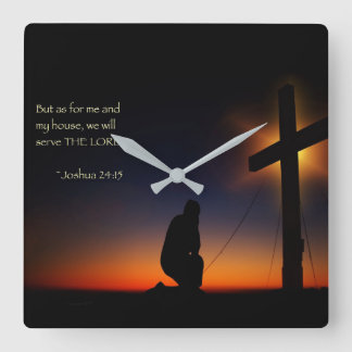 Mein Haus Quadratische Wanduhr