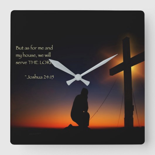 Mein Haus Quadratische Wanduhr (Vorderseite)