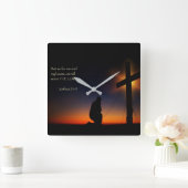 Mein Haus Quadratische Wanduhr (Zuhause)