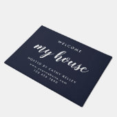 Mein Haus Real Anwesen Navy Blue Realtor Doormat Fußmatte (Schrägansicht)