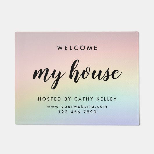 Mein Haus Real Anwesen Rainbow Realtor Doormat Fußmatte (Vorderseite)