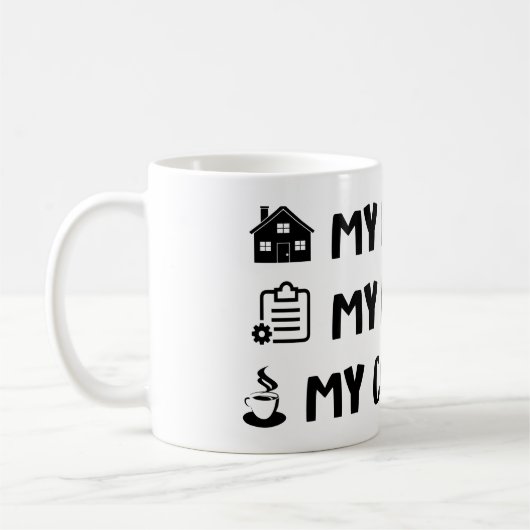 Mein Haus regelt meine Kaffee-Tasse Kaffeetasse (Links)