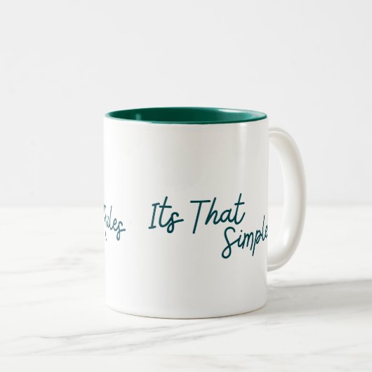 Mein Haus regiert so einfach Zweifarbige Tasse (VorderseiteRechts)