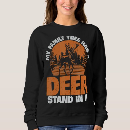Mein Hausbaum hat einen Hirschstand in der Hirschj Sweatshirt (Vorderseite)