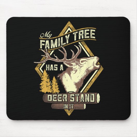 Mein Hausbaum hat einen Hirschständer darin - Hirs Mousepad (Vorne)