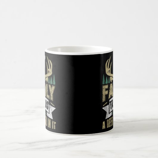 Mein Hausbaum hat einen Hirschständer in seinem Ja Kaffeetasse (Mittel)