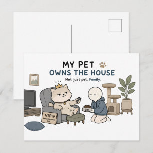 Mein Haustier besitzt das Haus Lustiges Haustierli Postkarte