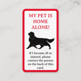 Mein Haustier, Hund ist allein Zuhause Telefonnummerkarte