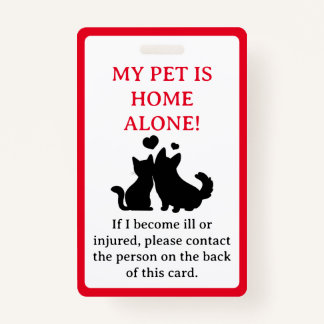 Mein Haustier, Hund ist Zuhause Alleinkarten Schlü Ausweis