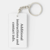 Mein Haustier, Hund ist Zuhause-Schlüsselanhänger Schlüsselanhänger (Rückseite)