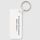 Mein Haustier, Hund ist Zuhause-Schlüsselanhänger Schlüsselanhänger (Rückseite)