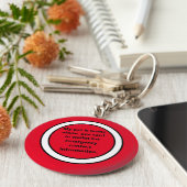 Mein Haustier ist allein rot Zuhause Schlüsselanhänger (Seite)