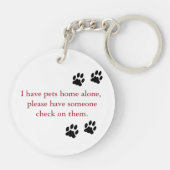Mein Haustier ist alleinFoto-Schlüsselanhänger des Schlüsselanhänger (Rückseite)