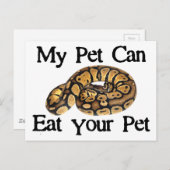 Mein Haustier kann dein Haustier essen Postkarte (Vorne/Hinten)