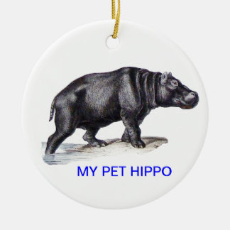 MEIN HAUSTIER NILPFERD KERAMIK ORNAMENT