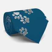 Mein Haustier Pawprints Neck Tie Krawatte (Gerollt)