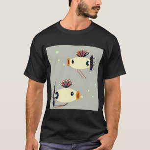 MEIN HAUSTIER, Zwilling FISCHE, whimsische Kunst. T-Shirt