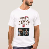 Mein Held Daddy Vatertag 2 Foto T-Shirt (Vorderseite)