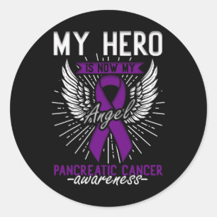Mein Held ist jetzt mein Engel - Bauchspeicheldrüs Runder Aufkleber