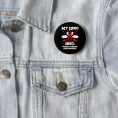 Mein Held ist jetzt mein Engel Blutkrebs Red Cloud Button (Beispiel)